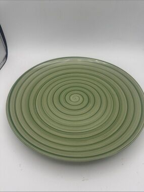 Tabletop Unlimited Spirale Green swirl dinner plate 10”